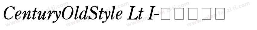CenturyOldStyle Lt I字体转换